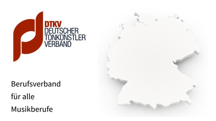 chorus-akademie - links oben ein logo mit der aufschrift dtkv - deutscher tonkuenstler verband, rechts ist die deutschlandkarte abgebildet