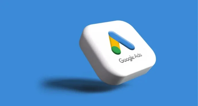 chorus ev - blauer hintergrund, eine box mit aufschrift google ads